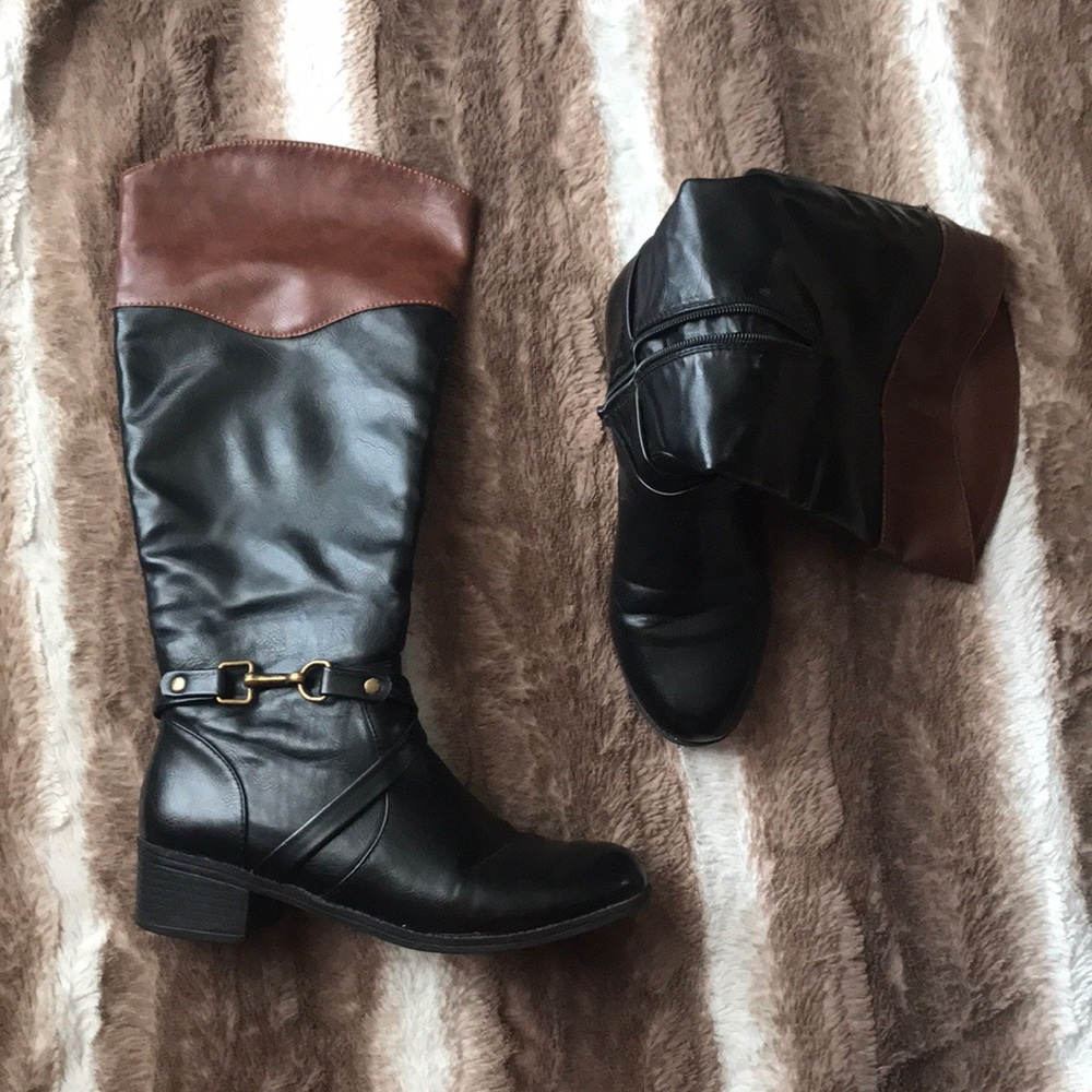 Rampage Two-tone Riding Boots. Size 7